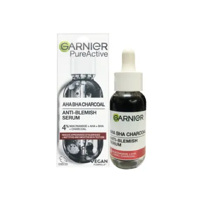 Garnier AHA BHA চারকোল অ্যান্টি-ব্লেমিশ সিরাম 30ml