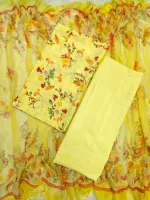 Risika Silk Unstitched Three Piece with Floral Print