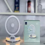 WiWu FS05 রিচার্জেবল ফ্যান (4000mAh ব্যাটারি, LED ডিসপ্লে কন্ট্রোল প্যানেল) – সাদা