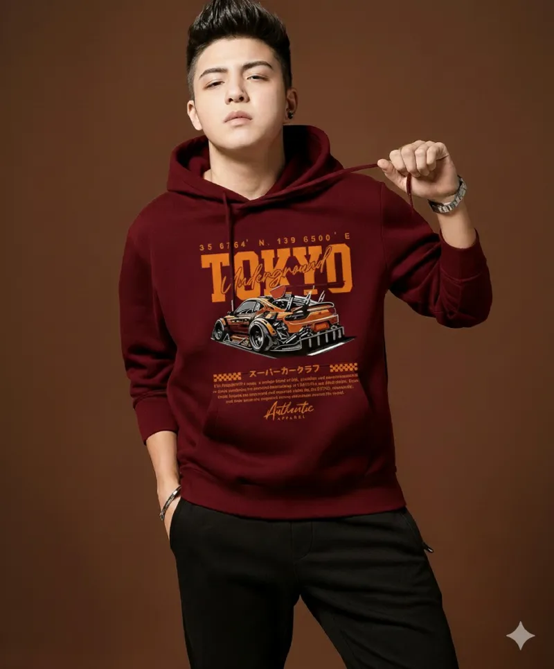 Men's and Women's Drop Shoulder Hoodie with DTF Print