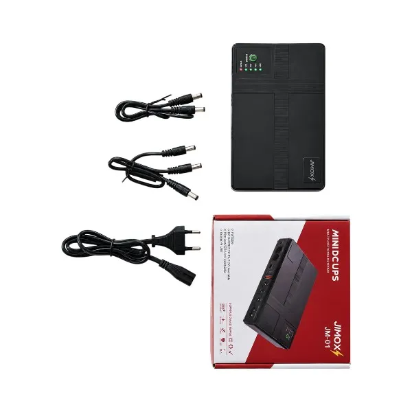 JIMOX JM-01 মাল্টি-আউটপুট মিনি UPS, রাউটার ও ONU-এর জন্য (10400mAh, ফাস্ট চার্জিং)