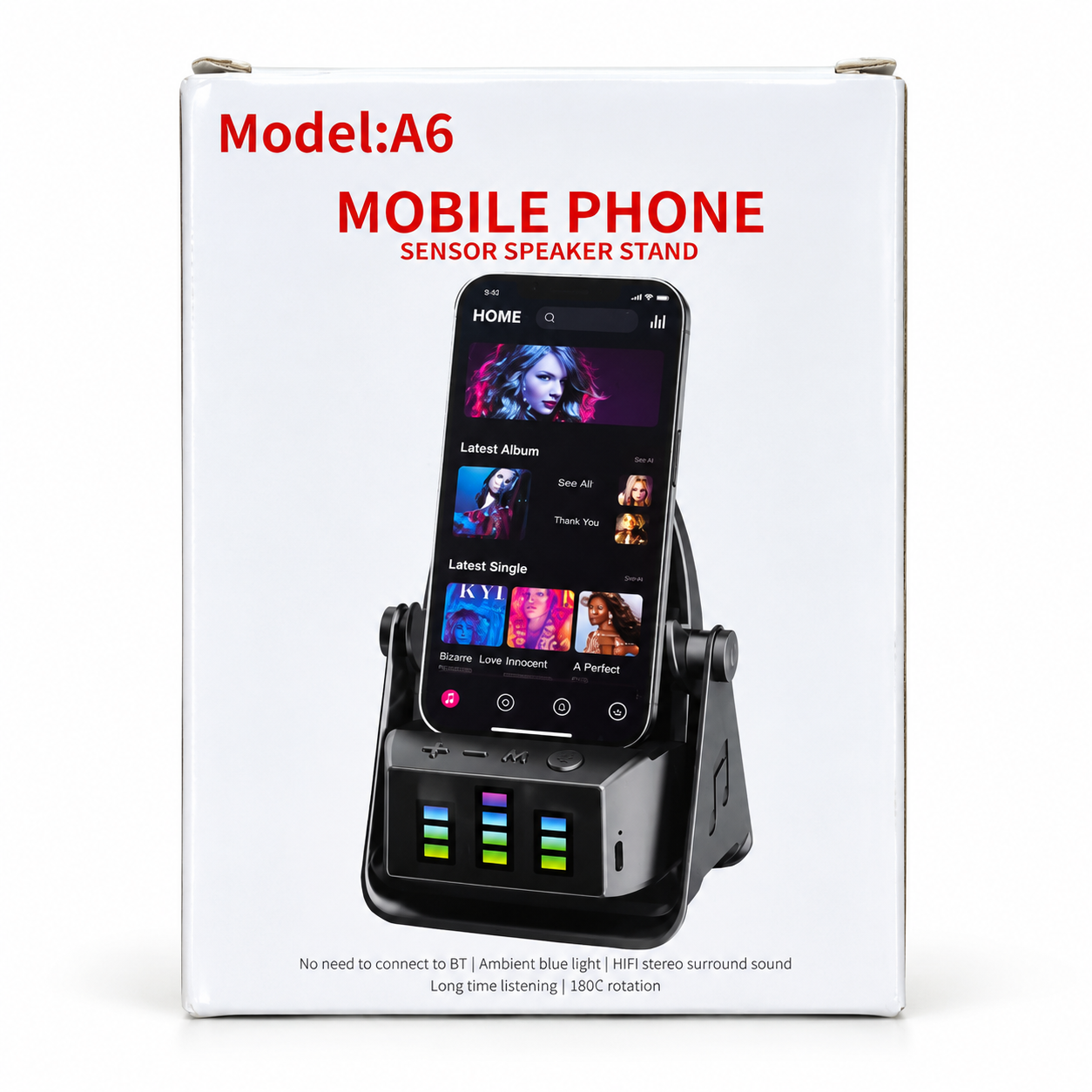 A6 Mobile Phone Sensor Speaker Stand