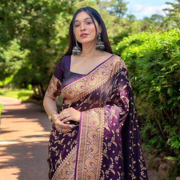 এলিগ্যান্স আফসান কাতান শাড়ি