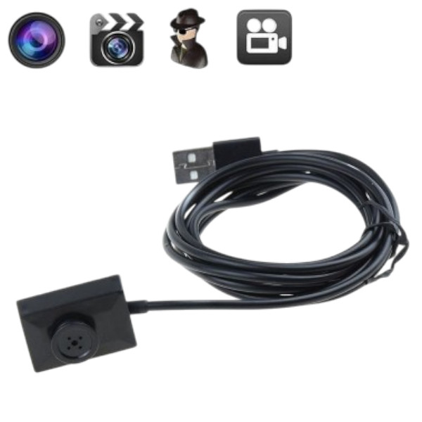 USB Cable Mini Wired Button Spy Hidden Camera Video recording