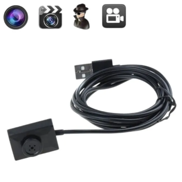 USB কেবল মিনি ওয়্যার্ড বাটন স্পাই হিডেন ক্যামেরা