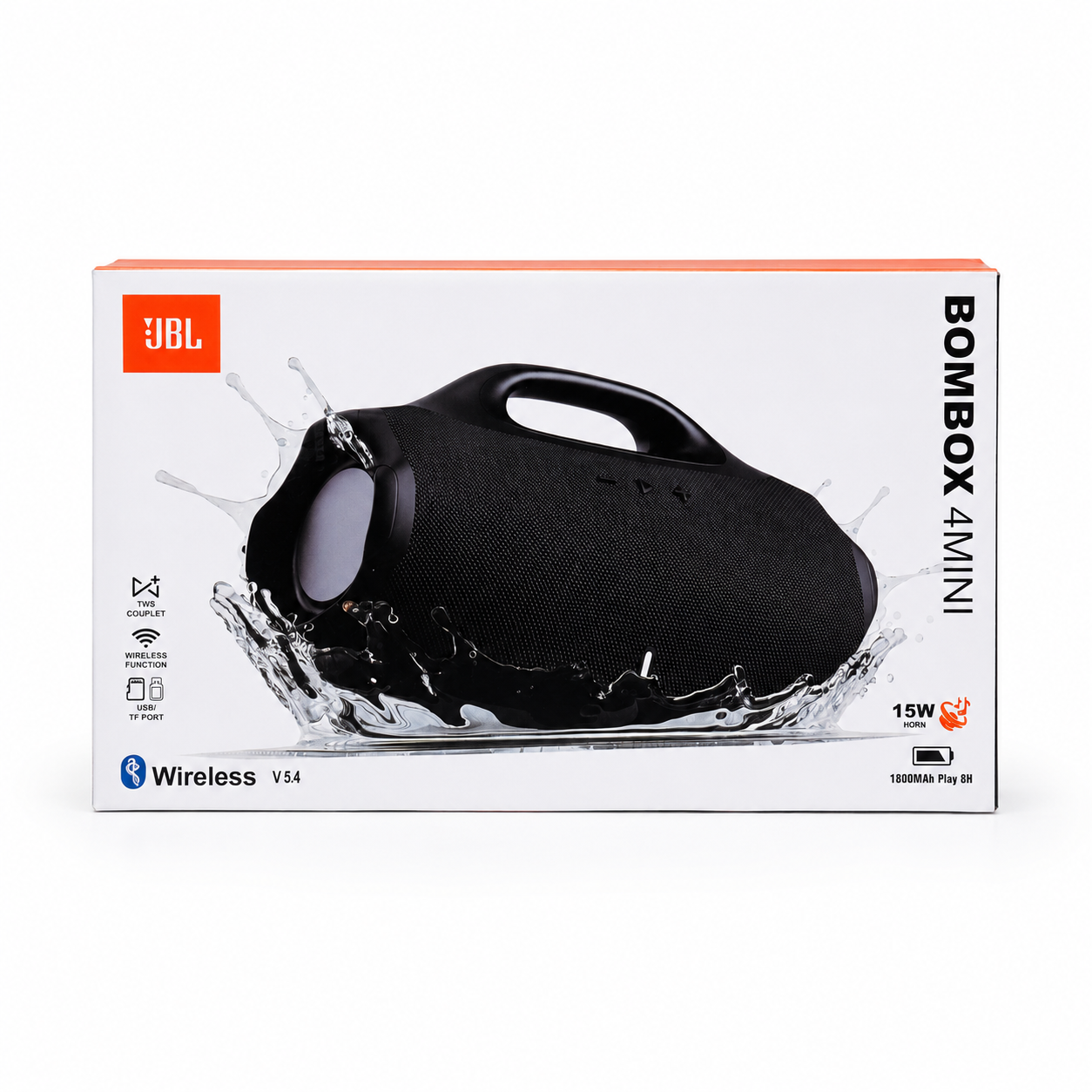 JBL Boombox 4 Mini পোর্টেবল ওয়্যারলেস স্পিকার – 15W, Bluetooth 5.4, TWS