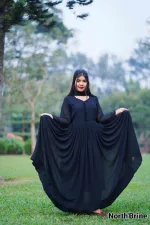 জর্জেট থ্রি পিস, লিনেন সালোয়ার, ফ্রি সাইজ 44