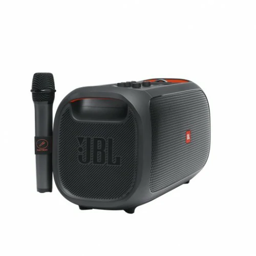 JBL PartyBox On-The-Go - পোর্টেবল পার্টি স্পিকার এবং ওয়্যারলেস মাইক্রোফোন