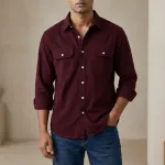 ডাবল পকেট ফুল হাতা শার্ট – অক্সফোর্ড কটন