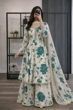 Golap Gown Cotton Three Piece with Print, S to XXL
