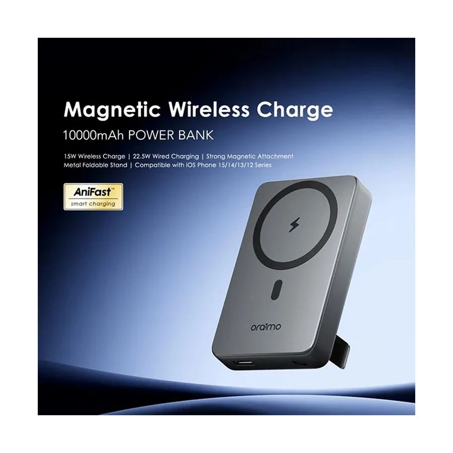 Oraimo MagPower 15 10000mAh 15W Magnetic Power Bank Black