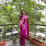 প্রিমিয়াম রেইনবো জর্জেট শাড়ি