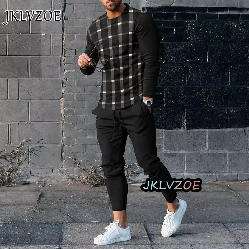 Men's Full Sleeve Mesh Jersey T-Shirt and Trouser Set, 150 GSM