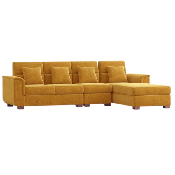 Regal PARIS কাঠের ডাবল সোফা SDC-365-3-1-20 (L শেপ সোফা সেট) ফ্যাব্রিক 2138