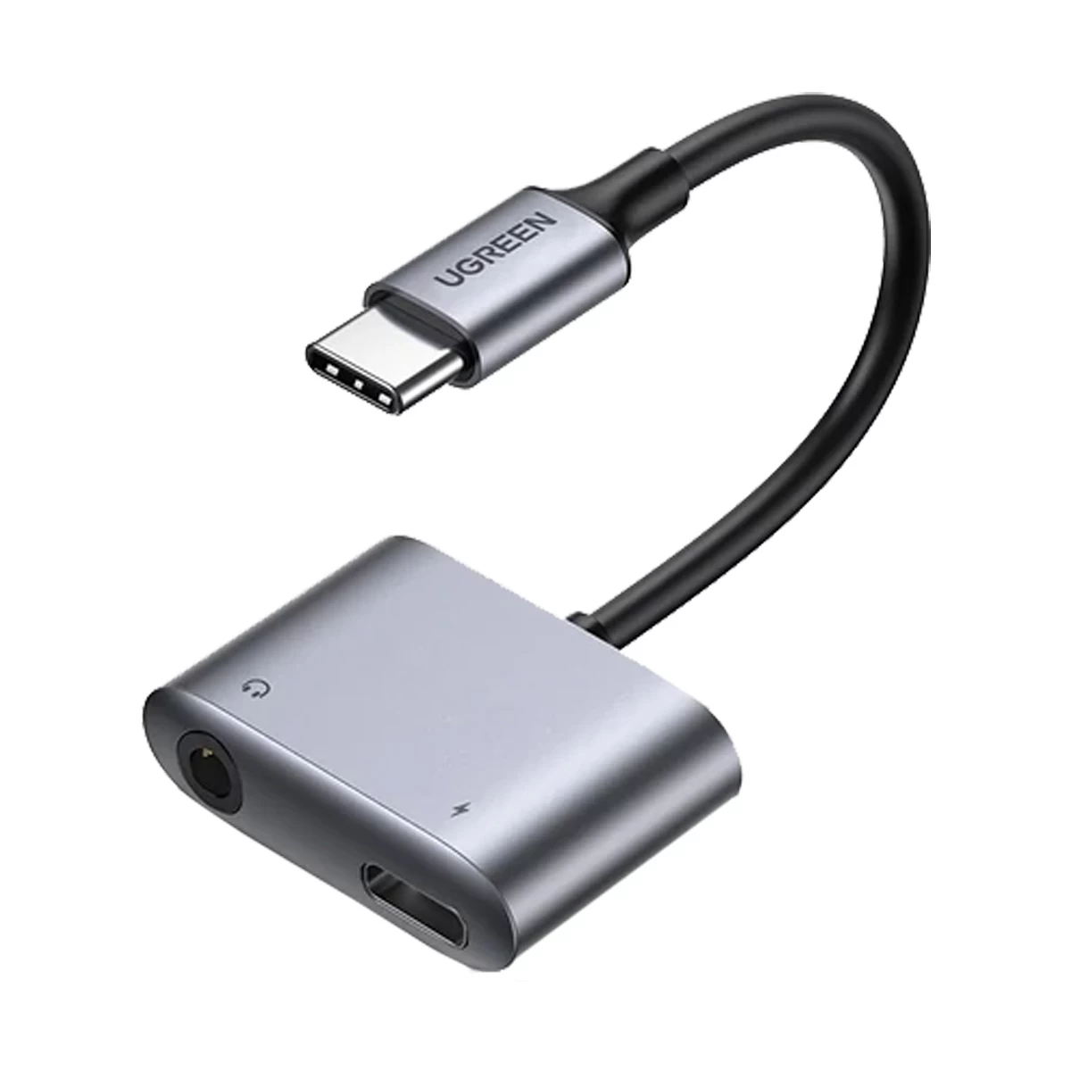 UGREEN 60164 Type-C to 3.5mm Audio & Type-C 30W Converter Gray