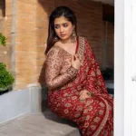 মডার্ন সিল্ক শাড়ি ম্যাচিং ব্লাউজসহ
