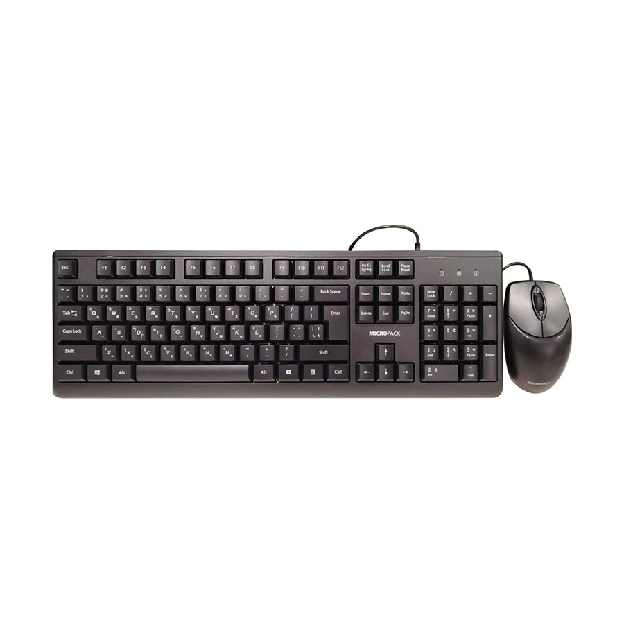 Micropack KM-2005 Wired Keyboard & Mouse Combo with Bangla Black