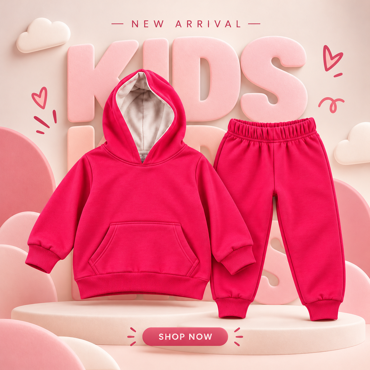 Super Soft Cotton Fleece Baby Hoodie – Warm & Skin-Friendly Winter Wear for (Boys & Girls)