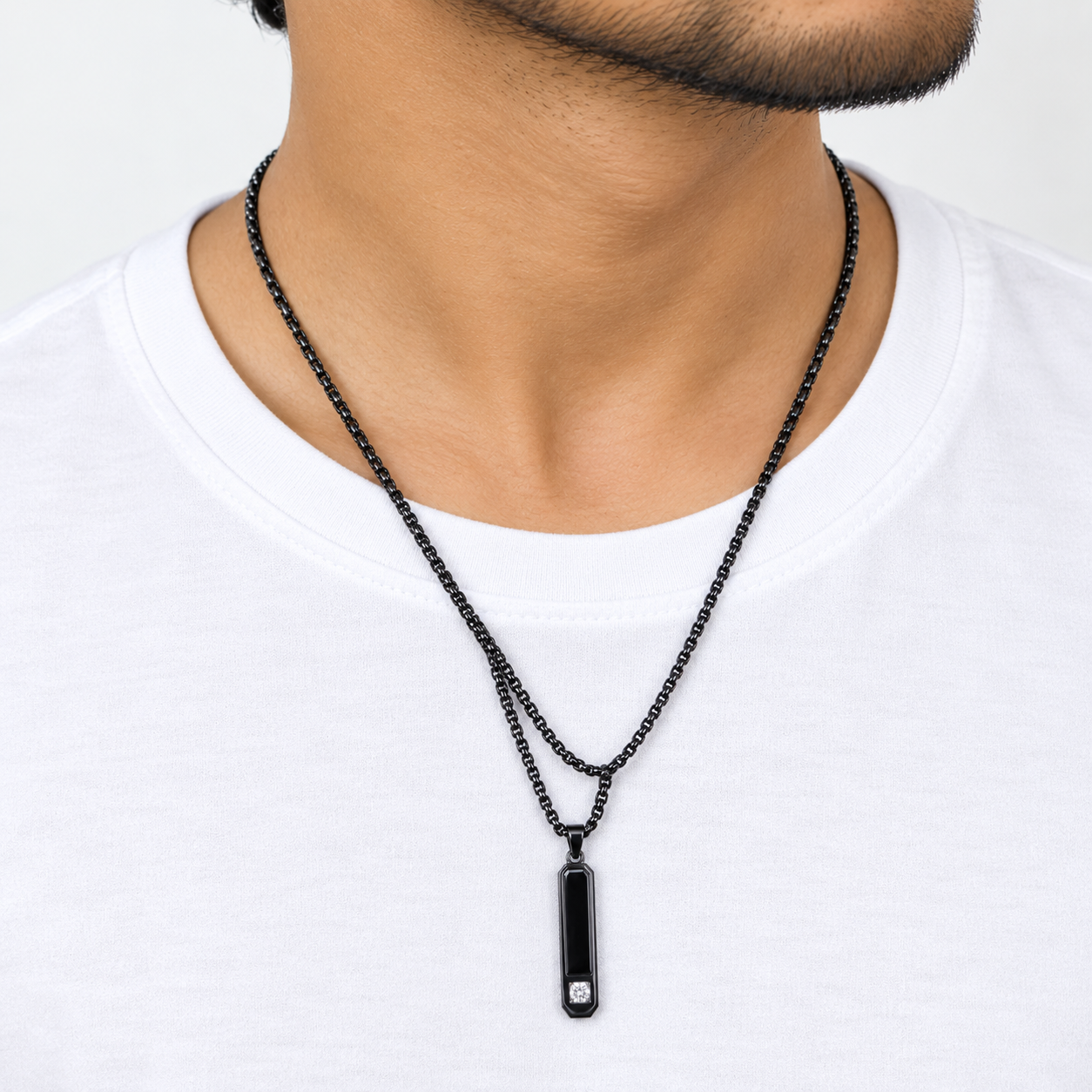 Premium Stainless Steel Bar Pendant Chain
