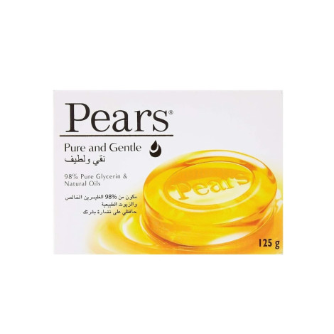 Pears পিওর অ্যান্ড জেন্টল 98% পিওর গ্লিসারিন ও ন্যাচারাল অয়েলস সোপ 125g