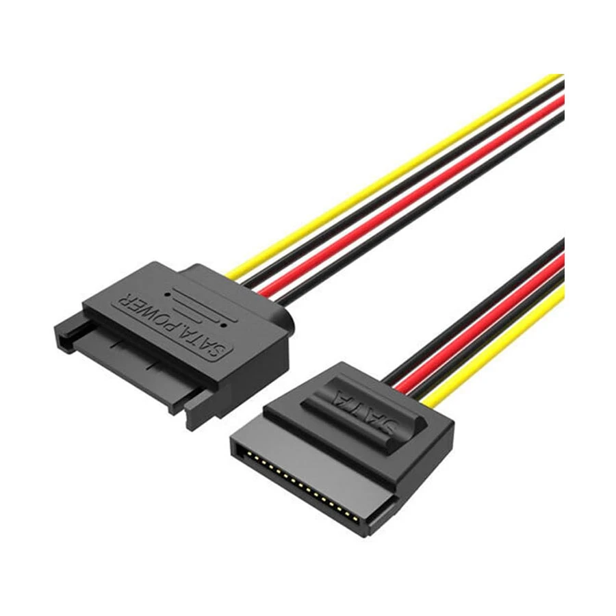Vention KDABY SATA 15-pin Male to Female 0.3m Power Extension Cable