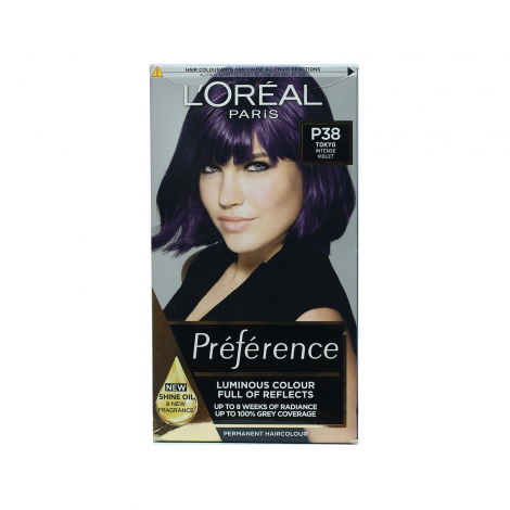 L'Oreal Preference হেয়ার কালার P38 টোকিও ইনটেন্স ভায়োলেট