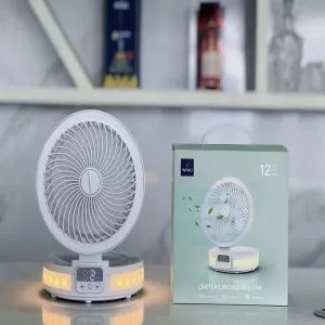 WiWu FS05 রিচার্জেবল ফ্যান (4000mAh ব্যাটারি, LED ডিসপ্লে কন্ট্রোল প্যানেল) – সাদা