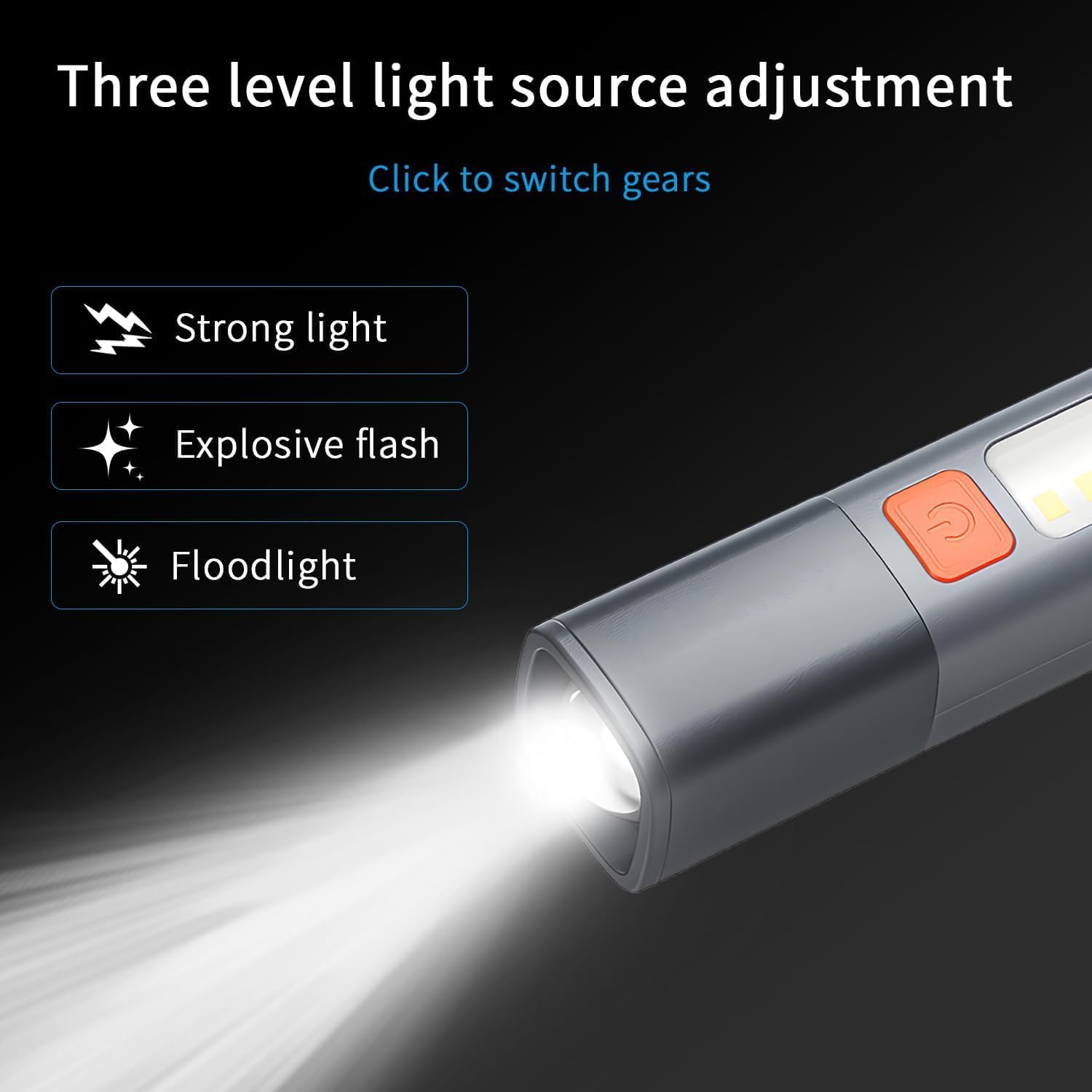 Hot Sale High Power LED Portable Multifunction Cob Zoomable USB Rechargeable Waterproof Mini Light Torch Flashlight