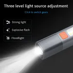 জুমেবল COB LED মিনি টর্চলাইট, USB রিচার্জেবল ও ওয়াটারপ্রুফ