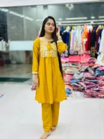 মহিলাদের এমব্রয়ডারি সিল্ক টু পিস, ফ্রি সাইজ 32 থেকে 42