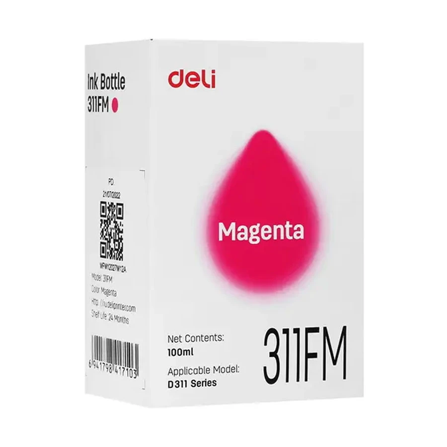 Deli 100 ml Magenta Ink Bottle for D311NW Printer