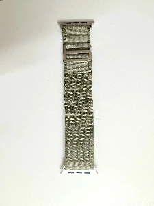 Slide Lock Loop Fabric Strap For Smart Watch- 42/44/45/49mm -Light Olive Color