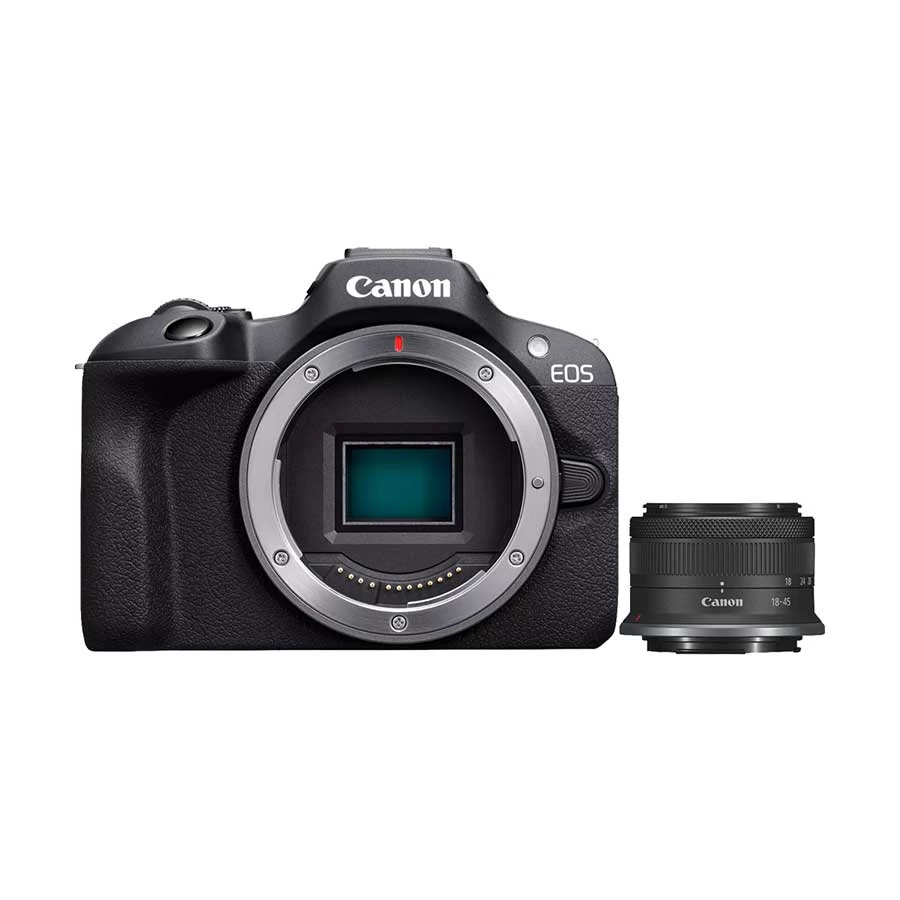 Canon EOS R100 Mirrorless Camera with RF-S 18-45mm IS STM Lens