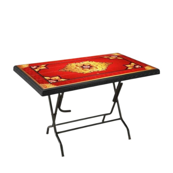 Deco 4 সিটের টেবিল S/L Print Maroon Black