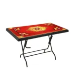 Deco 4 সিটের টেবিল S/L Print Maroon Black