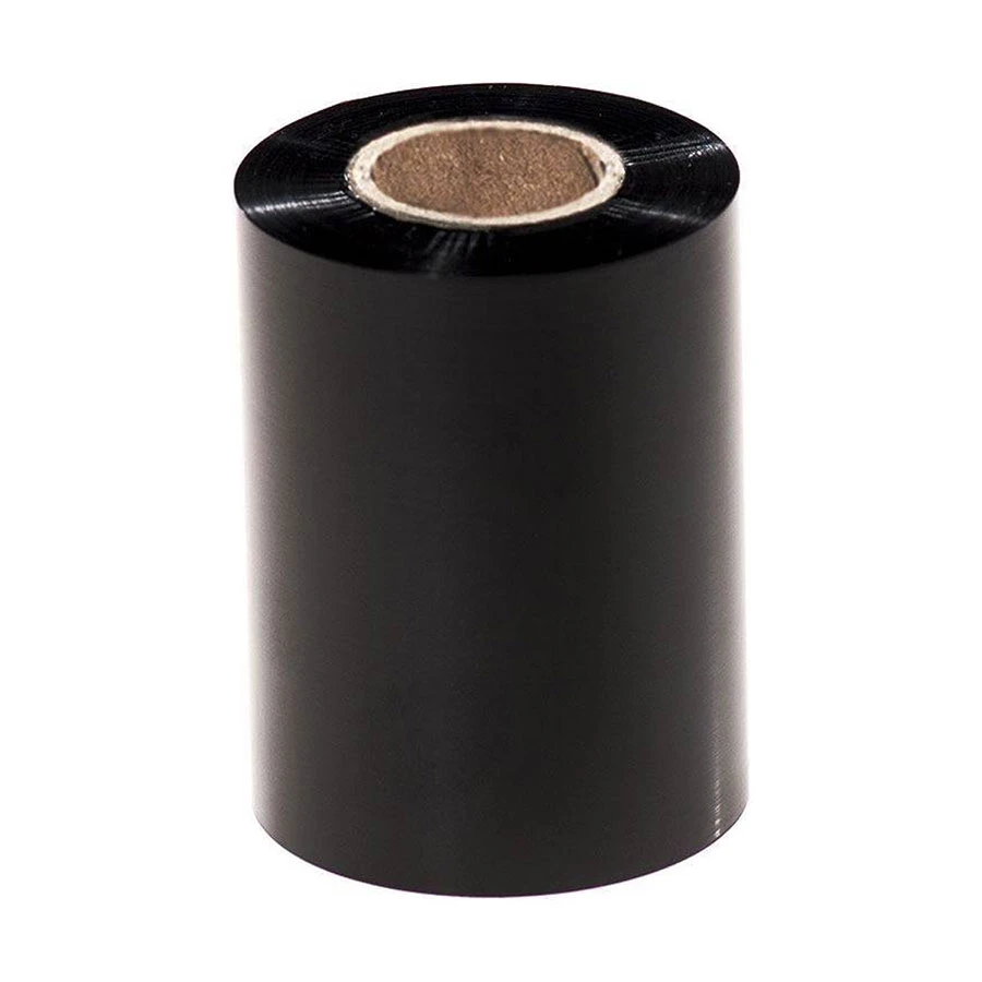 110mm x 300m (4.3 Inch) Glossy Black Label Ribbon
