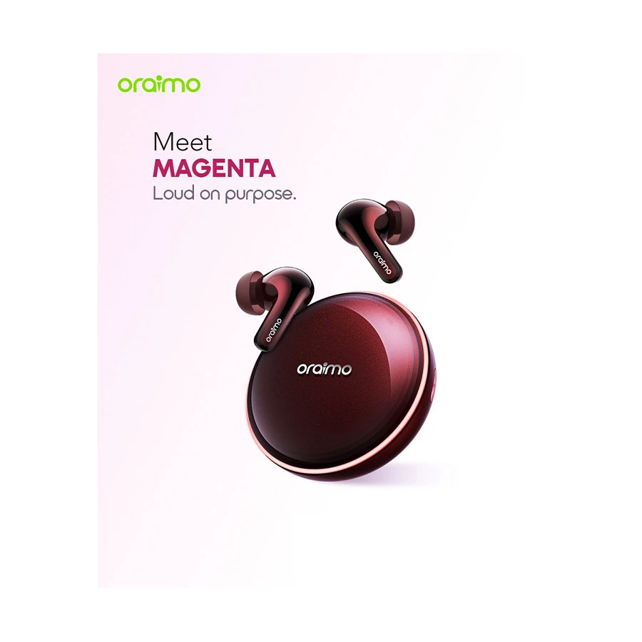 Oraimo SpaceBuds 2 Magenta TWS Bluetooth Earbuds