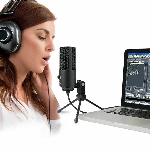 FiFine K669B Microphone- USB Studio Condenser Microphone For YouTube Studio