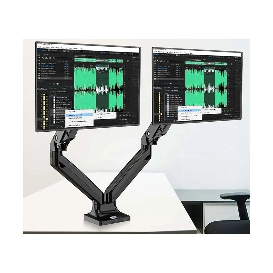 Zeno M10D/B 17-32 Inch Dual Arm Monitor Desk Mount Black
