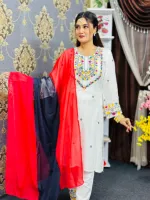 Women's AC Cotton Three Piece with Computer Embroidery