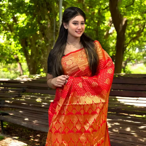 কাতান বেনারসি শাড়ি (ব্লাউজ পিস ছাড়া)