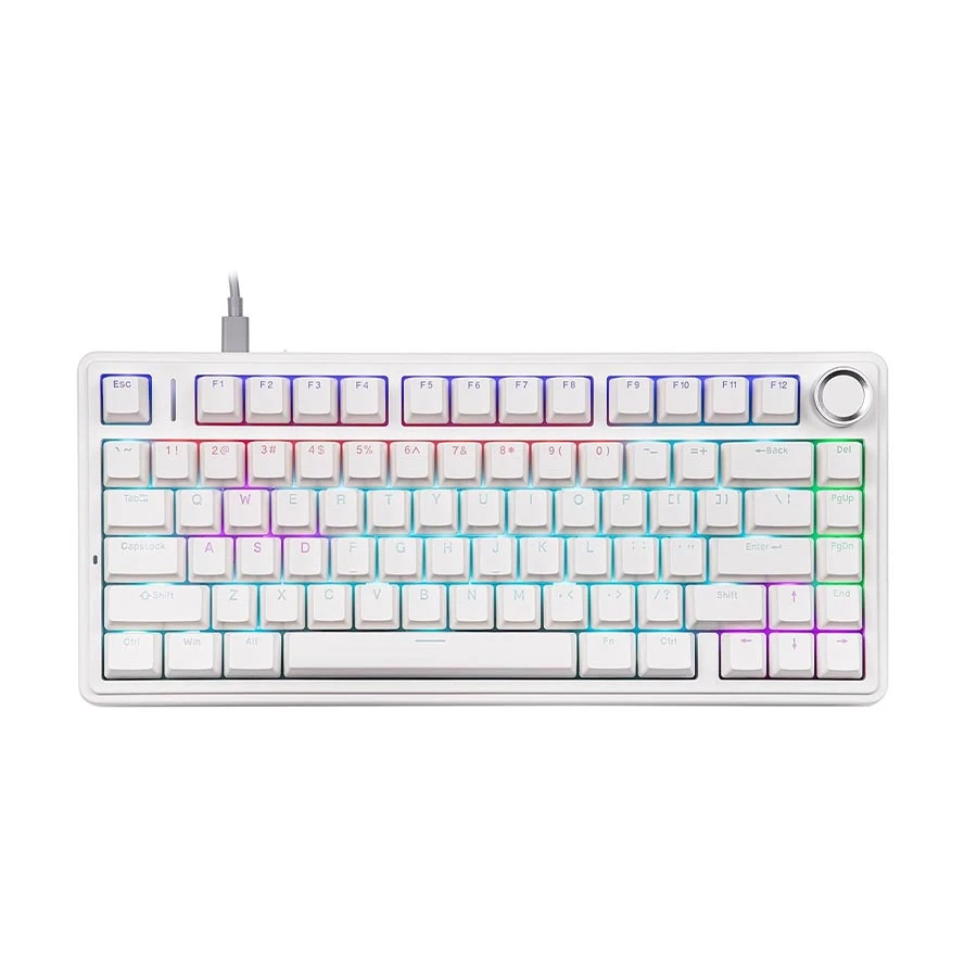 Aula F75 Red Switch Wired White Mechanical Gaming Keyboard