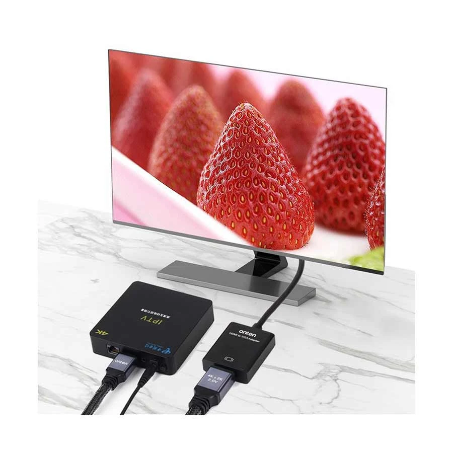 Onten OTN-7557A HDMI to VGA Converter with Audio Black