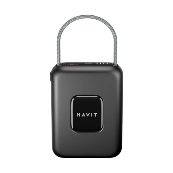 Havit PB32 10000mAh ব্ল্যাক+গ্রে 22.5W পাওয়ার ব্যাংক, LED ইন্ডিকেটরসহ