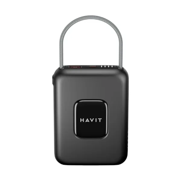 Havit PB32 10000mAh ব্ল্যাক+গ্রে 22.5W পাওয়ার ব্যাংক, LED ইন্ডিকেটরসহ
