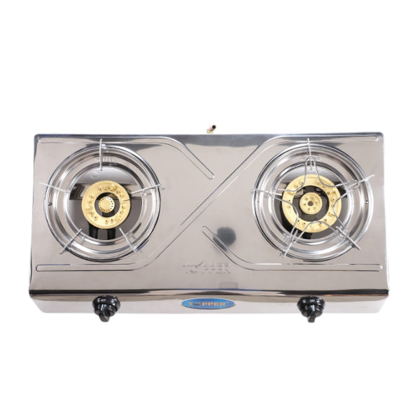 TOPPER A-211 Double Stainless Steel Auto Stove LPG