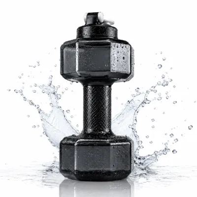2-in-1 ডাম্বেল শেপ ওয়াটার বোতল 2.8 লিটার, BPA-ফ্রি স্পোর্টস জগ