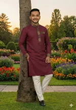 Men's Micro Fabric Panjabi, Sizes 40 to 46 (M to XXL)