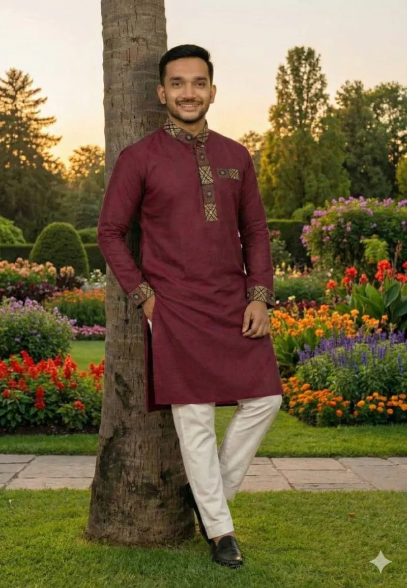 Men's Micro Fabric Panjabi, Sizes 40 to 46 (M to XXL)