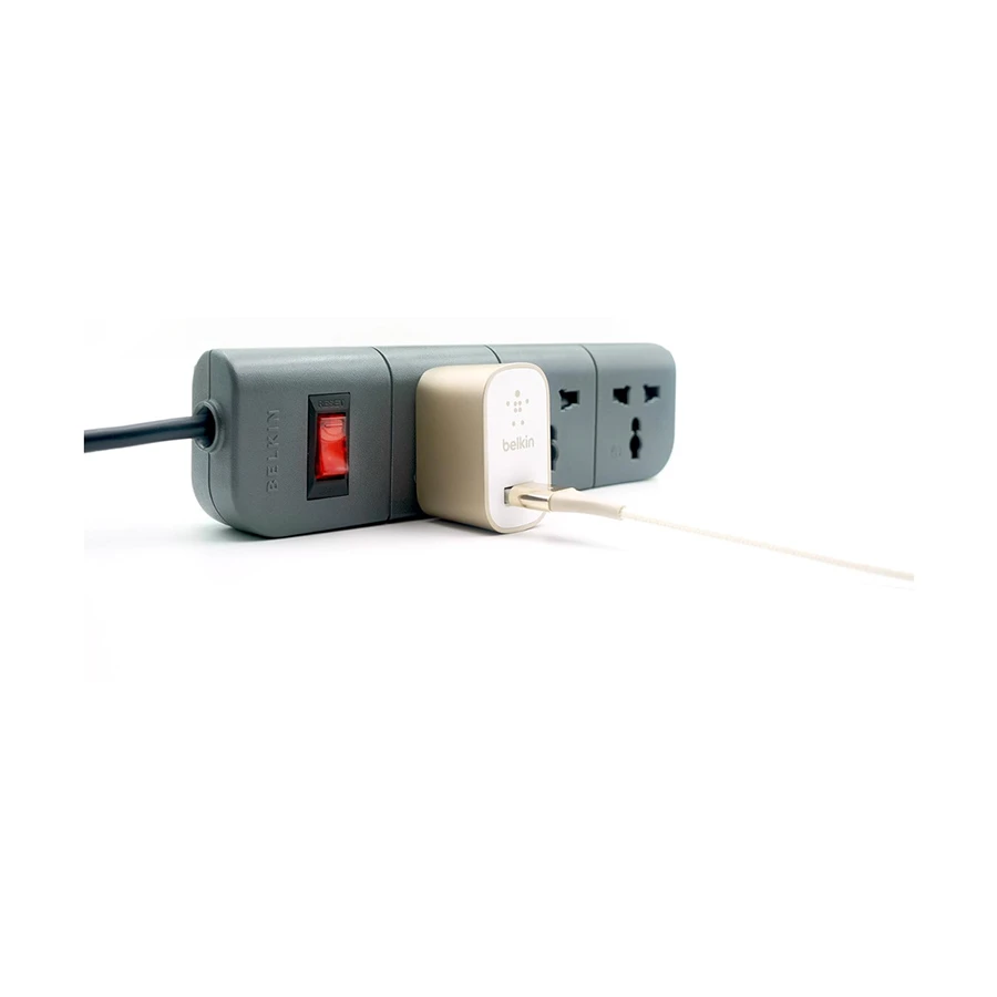 Belkin F9E300zb1.5MGRY 3 Port Surge Protector Power Strip Grey